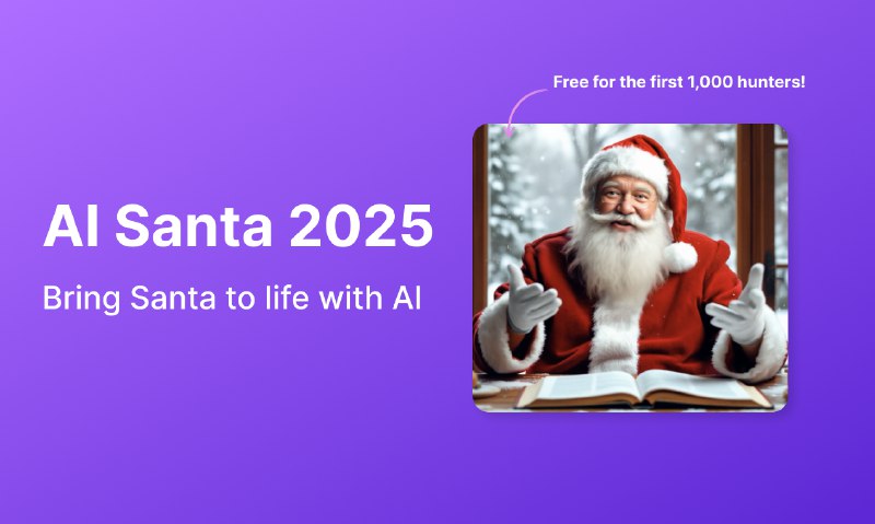 10. Santa Videos标语：用人工智能让圣诞老人“活”起来介绍：为你心爱的人免费定制来自圣诞老人的专属视频