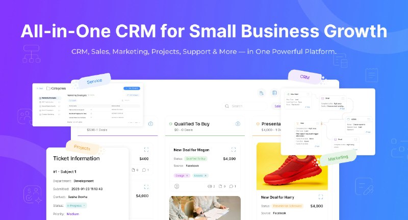 2. ClearCRM标语：带有内置自动化构建器的综合客户关系管理套件介绍：ClearCRM：专为小企业打造的一体化客户关系管理系统
