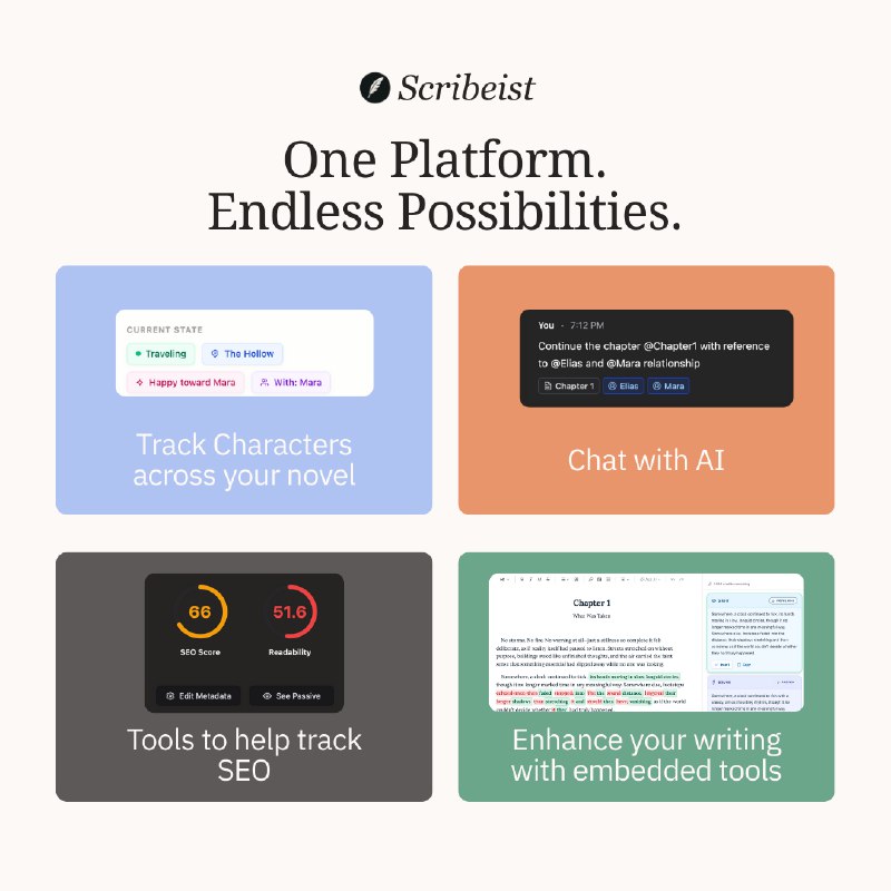 7. Scribeist V2标语：无需切换工具即可写作