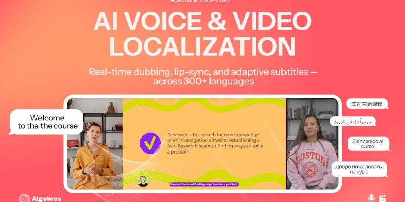 Full-stack AI agent for 300+ language localization - Algebras AI | Product Hunt