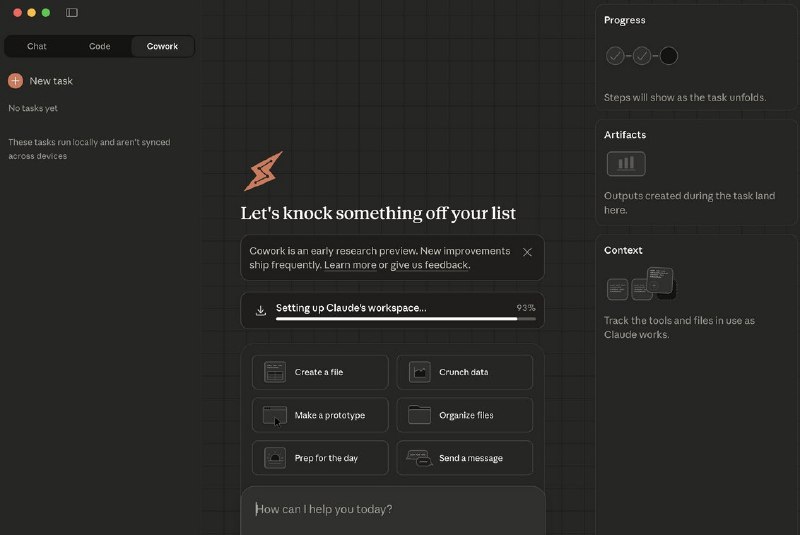 PH今日热榜 | 2026-01-141. Cowork标语：把 Claude 变成你的数字办公伙伴