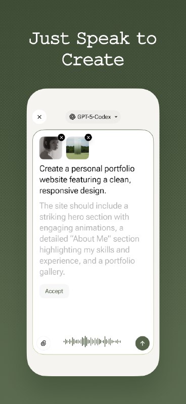 4. YouWare Mobile标语：装在你口袋里的超酷编码工程师介绍：你可以用自然语言指令或语音来搭建项目