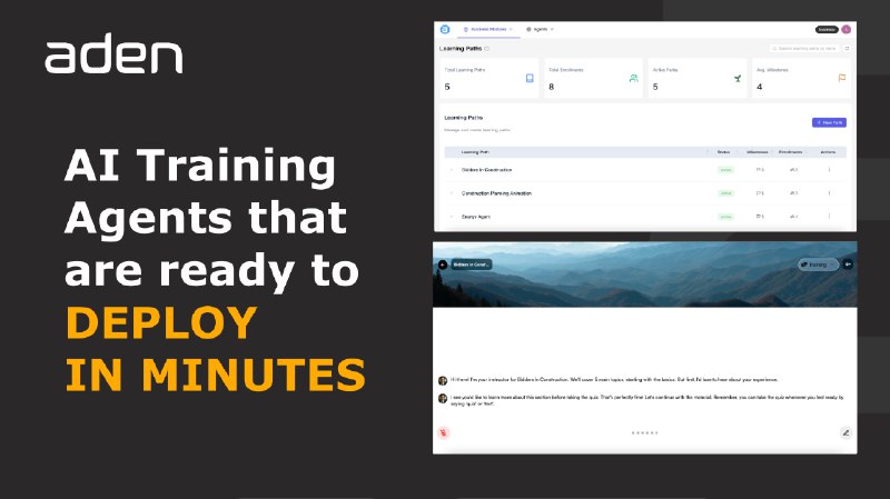 9. Aden AI标语：把任何文件转化为聊天机器人课程，还能通过人工智能获得认证